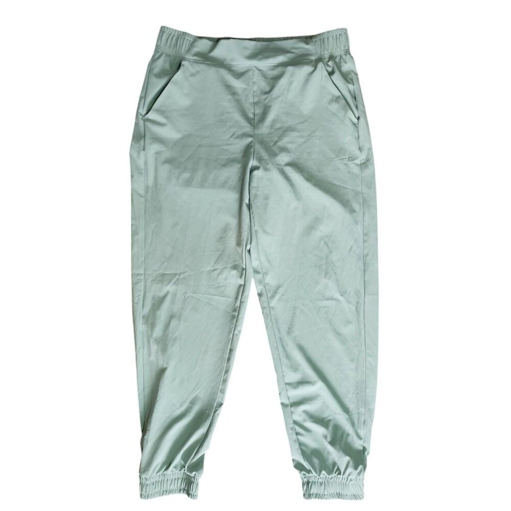 Peace‎ & Pearls Pants Womens Size M Medium Solid All Green Pull On Jogger